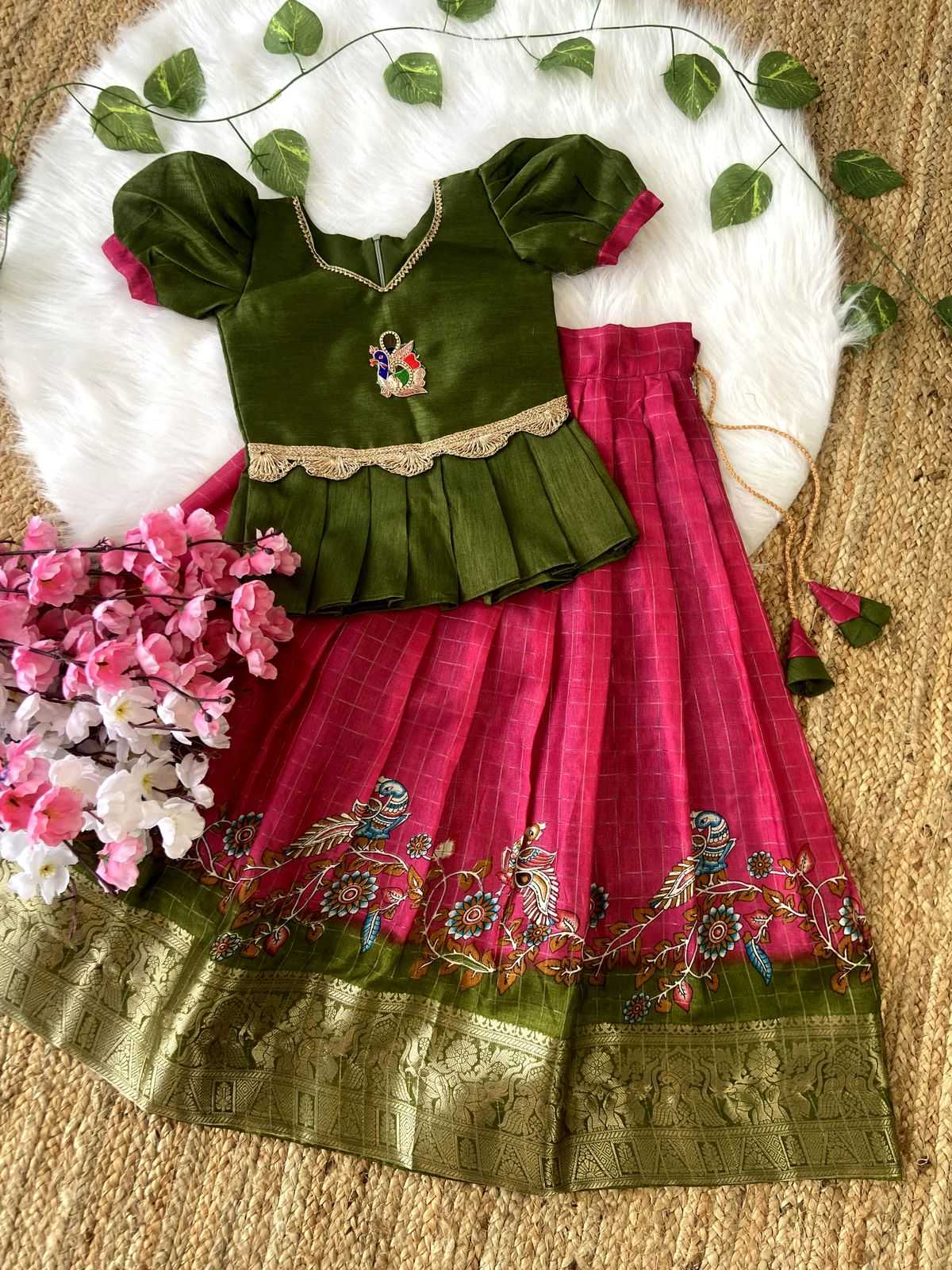 Ynf Dola Silk RIN235 ALSA Kids Wear Wholesale Kids Lehenga Kids Lehenga Choli Baby Girl Lehenga Manufacturer