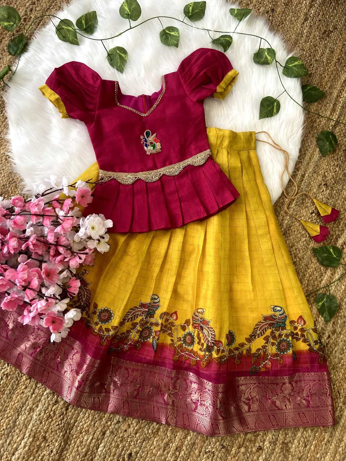 Ynf Dola Silk RIN235 ALSA Kids Wear Wholesale Kids Lehenga Kids Lehenga Choli Baby Girl Lehenga Manufacturer