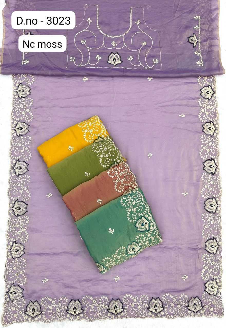 Ynf Dull Moss KESH114 3023 Sarees Wholesale Fancy Sarees Embroidered Sarees Zari Border Sarees Manufacturer