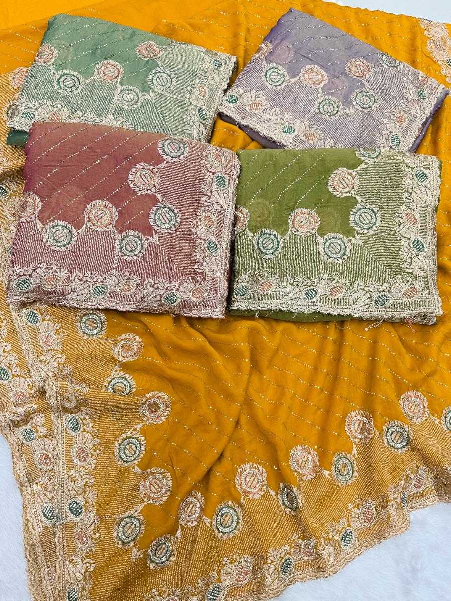 Ynf Dull Moss KESH114 9662 Sarees Wholesale Designer Sarees Kashmiri Sarees Stone Work Saree Manufacturer