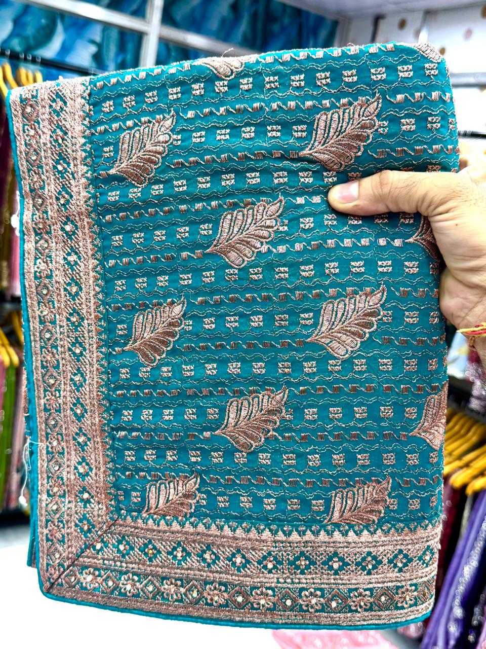 Ynf Fancy KESH114 4262 Sarees Wholesale Embroidered Sarees Stone Work Saree Zari Border Sarees Manufacturer