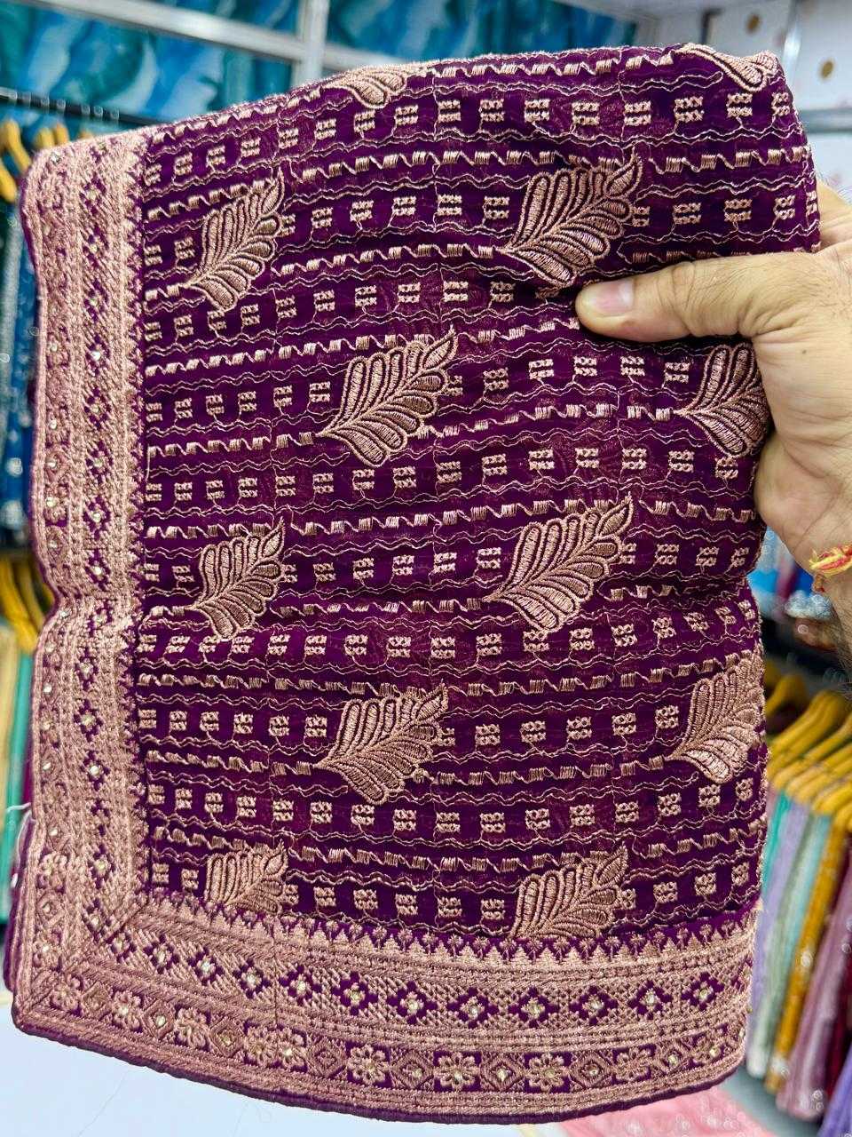 Ynf Fancy KESH114 4262 Sarees Wholesale Embroidered Sarees Stone Work Saree Zari Border Sarees Manufacturer