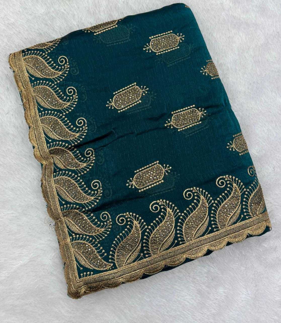 Ynf Fancy KESH114 7264 Sarees Wholesale Embroidered Sarees Stone Work Saree Zari Border Sarees Manufacturer