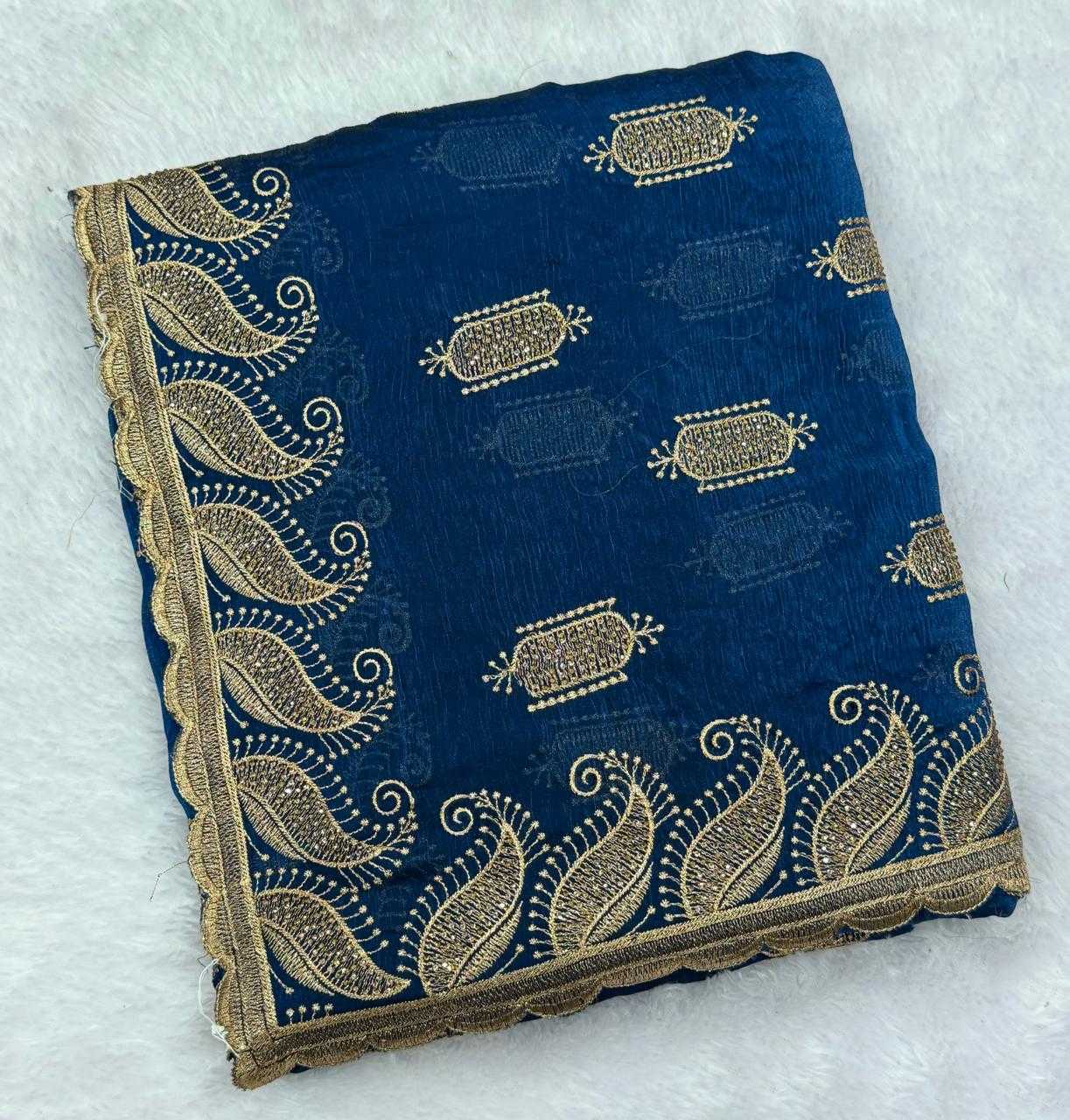Ynf Fancy KESH114 7264 Sarees Wholesale Embroidered Sarees Stone Work Saree Zari Border Sarees Manufacturer