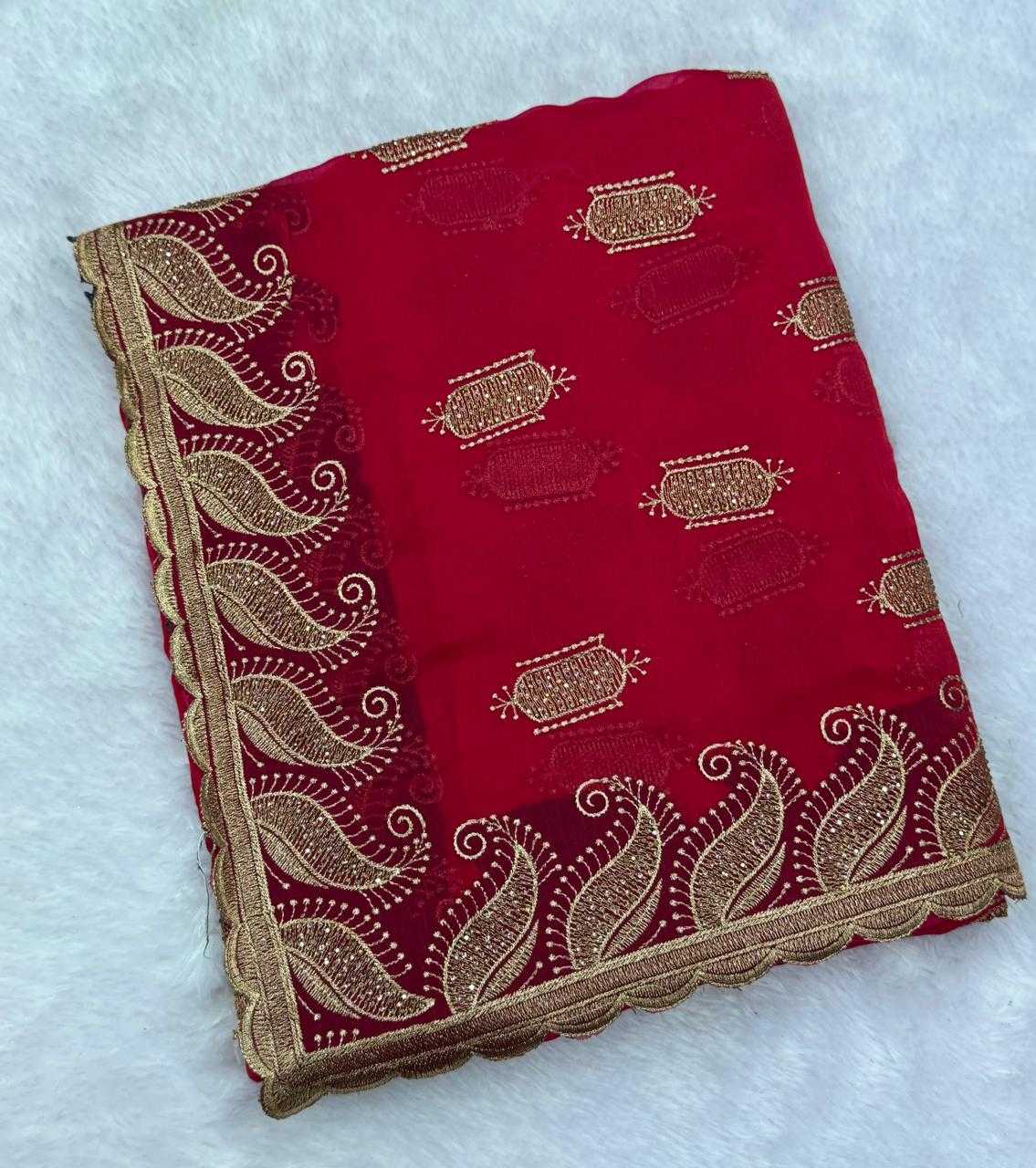 Ynf Fancy KESH114 7264 Sarees Wholesale Embroidered Sarees Stone Work Saree Zari Border Sarees Manufacturer