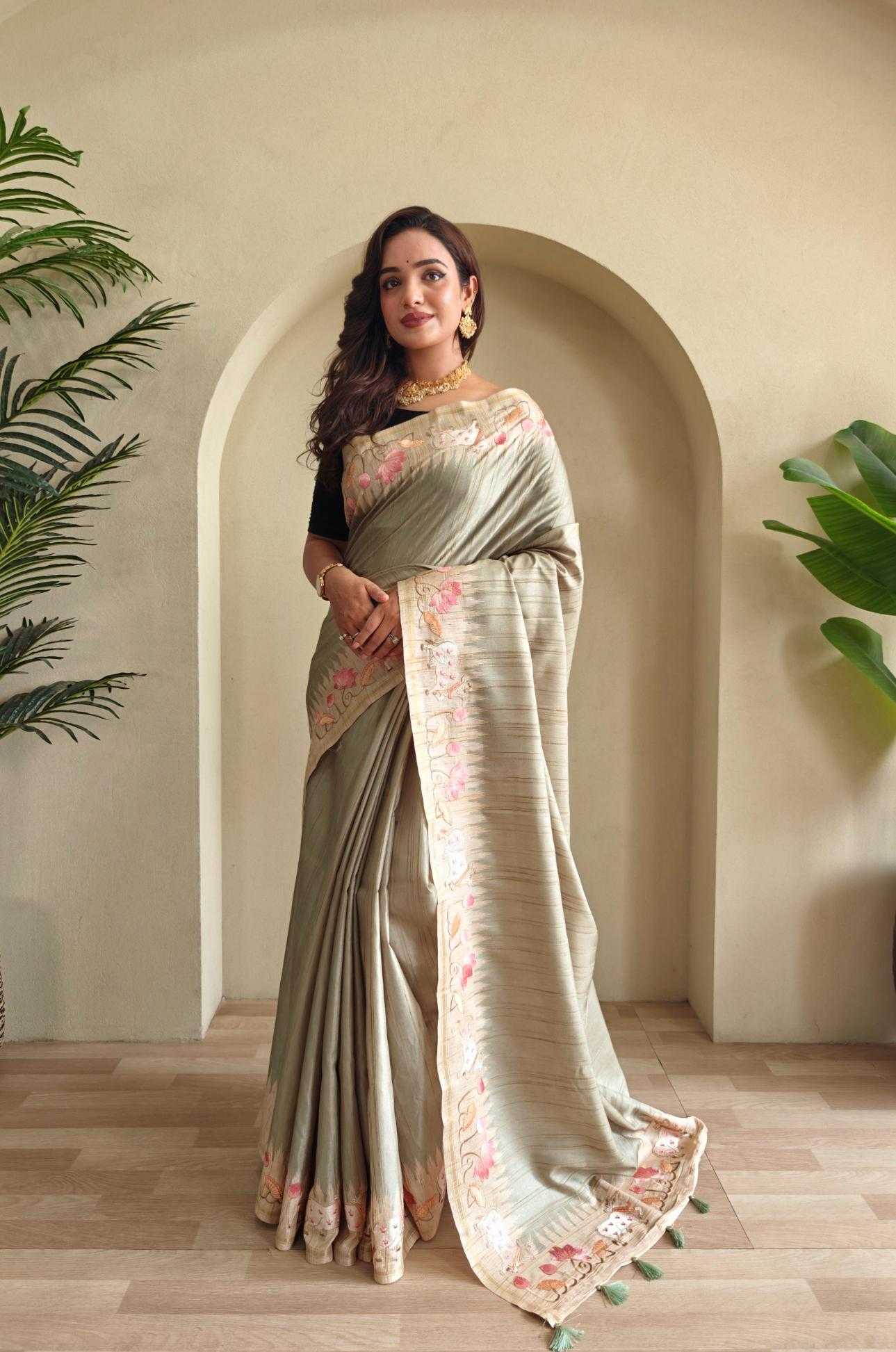 Ynf Fancy KESH249 KALYANI Sarees Wholesale Designer Sarees Embroidered Sarees Tussar Sarees Manufacturer