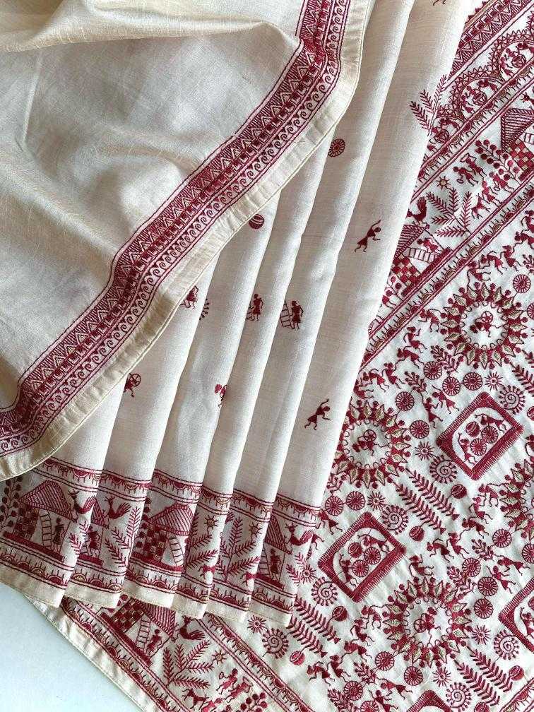Ynf Fancy KESH249 MYRA Sarees Festive Collections Wholesale Embroidered Sarees Tussar Sarees Onam Collections Manufacturer