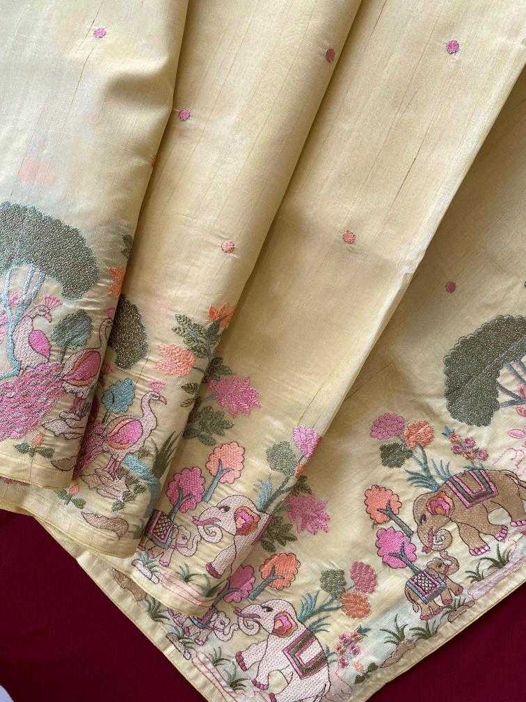 Ynf Fancy KESH249 SPRING VALLEY Sarees Festive Collections Wholesale Embroidered Sarees Tussar Sarees Onam Collections Manufacturer
