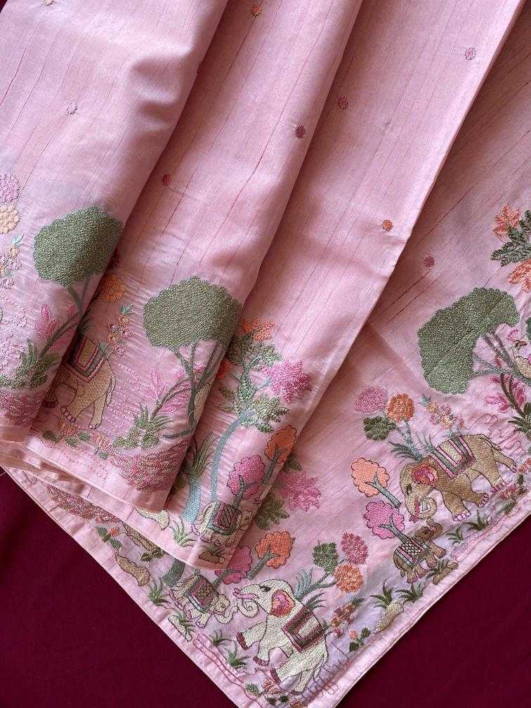 Ynf Fancy KESH249 SPRING VALLEY Sarees Festive Collections Wholesale Embroidered Sarees Tussar Sarees Onam Collections Manufacturer