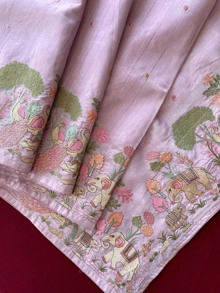 Ynf Fancy KESH249 SPRING VALLEY Sarees Festive Collections Wholesale Embroidered Sarees Tussar Sarees Onam Collections Manufacturer