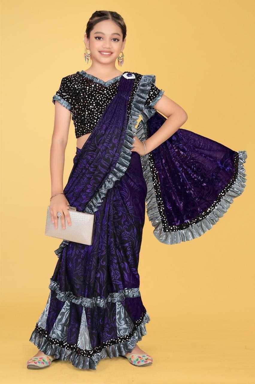 Ynf Fancy KESH461 50 Kids Wear Wholesale Kids Saree Dress Manufacturer