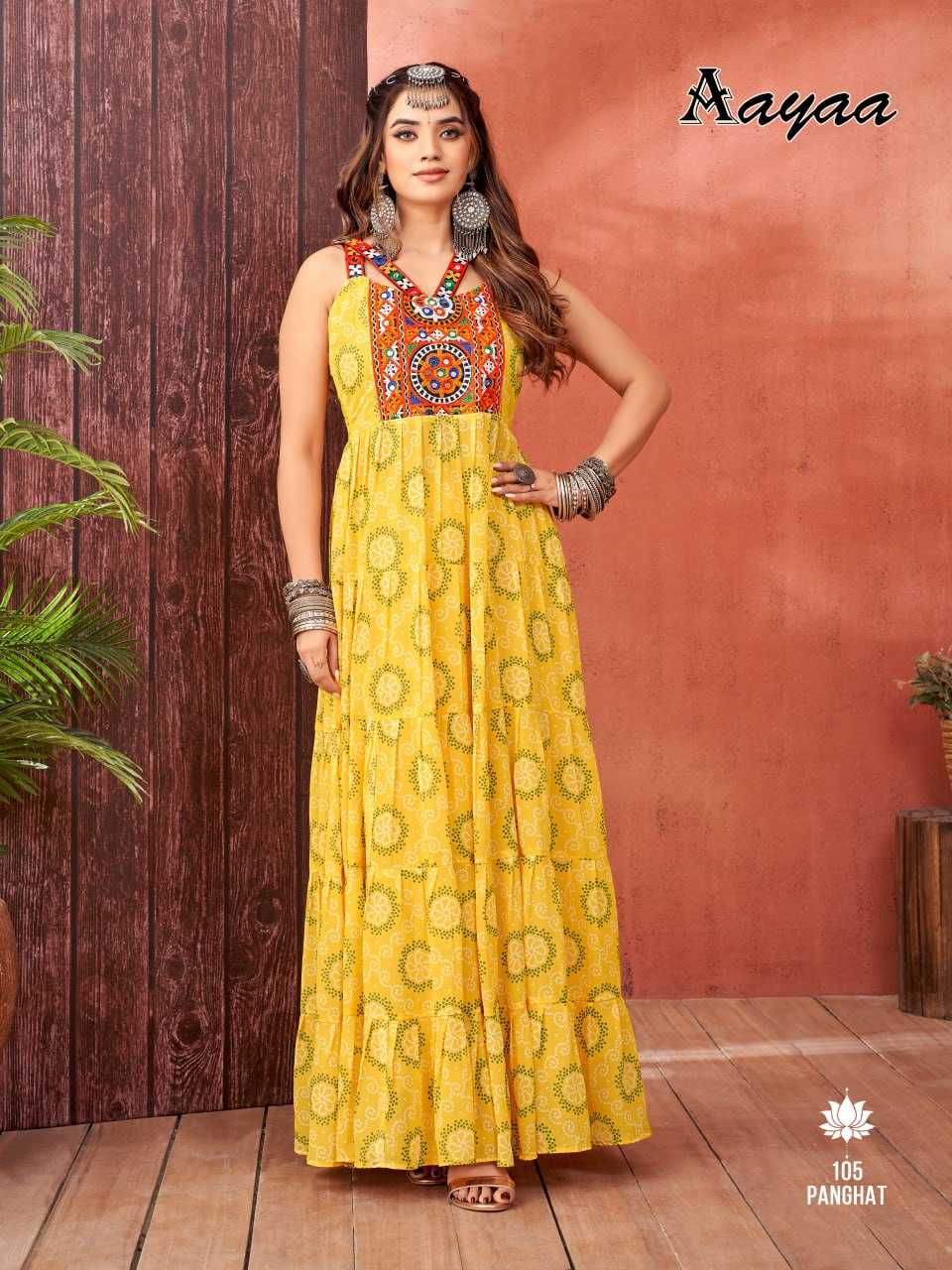 Ynf Faux Blooming RIN131 101 Gowns Wedding Collections Festive Collections Wholesale Printed Gowns Embroidery Gowns Georgette Gown Manufacturer