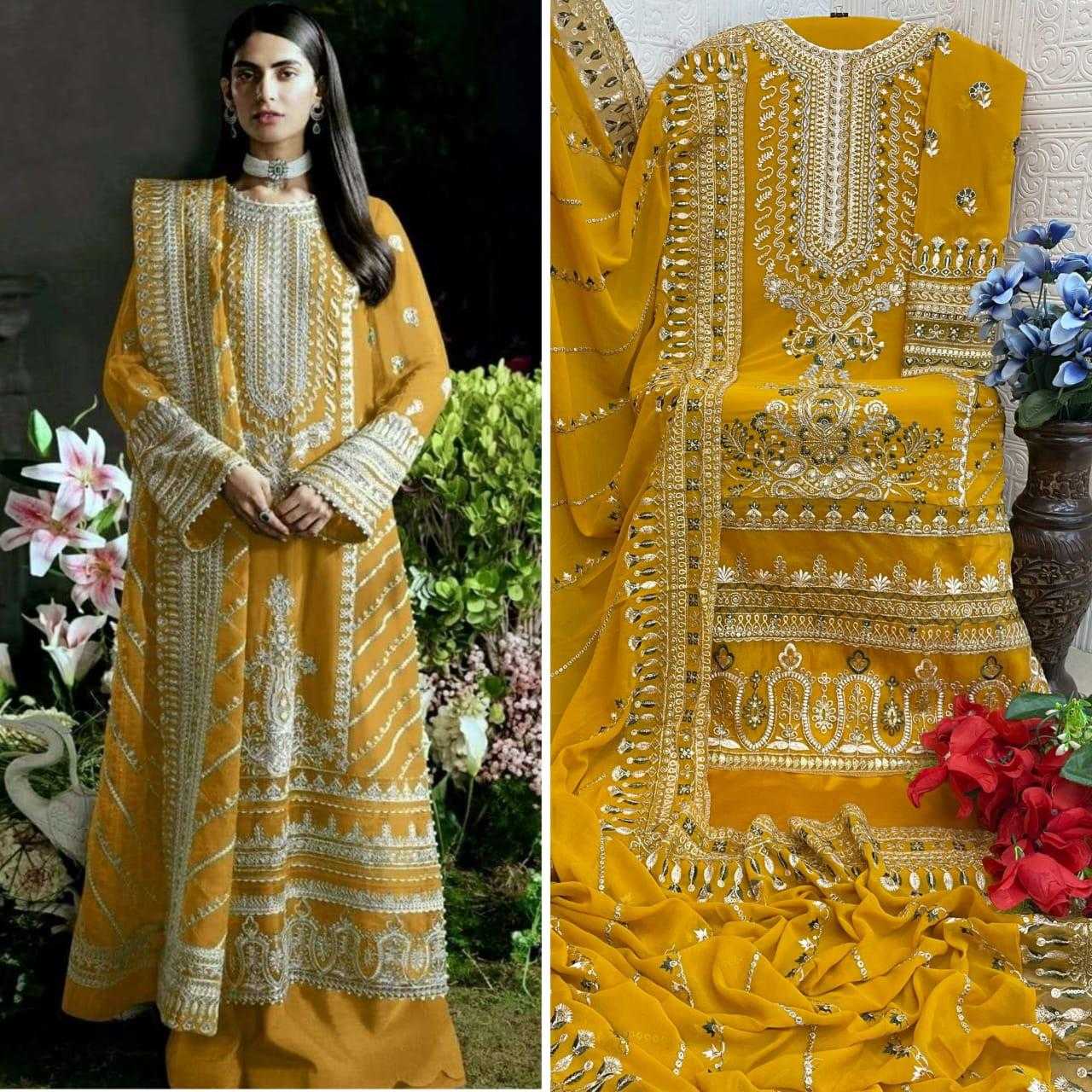 Ynf Faux Georgette KESH444 Semi Suits & Dresses Wholesale Embroidery Suits Georgette Suit Designer Suits Manufacturer