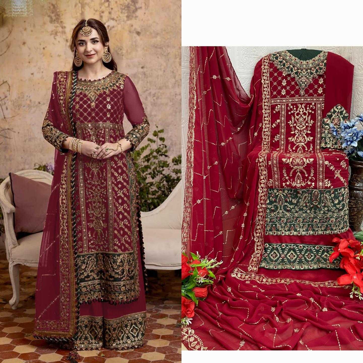Ynf Faux Georgette KESH444 Semi Suits & Dresses Wholesale Embroidery Suits Georgette Suit Designer Suits Manufacturer