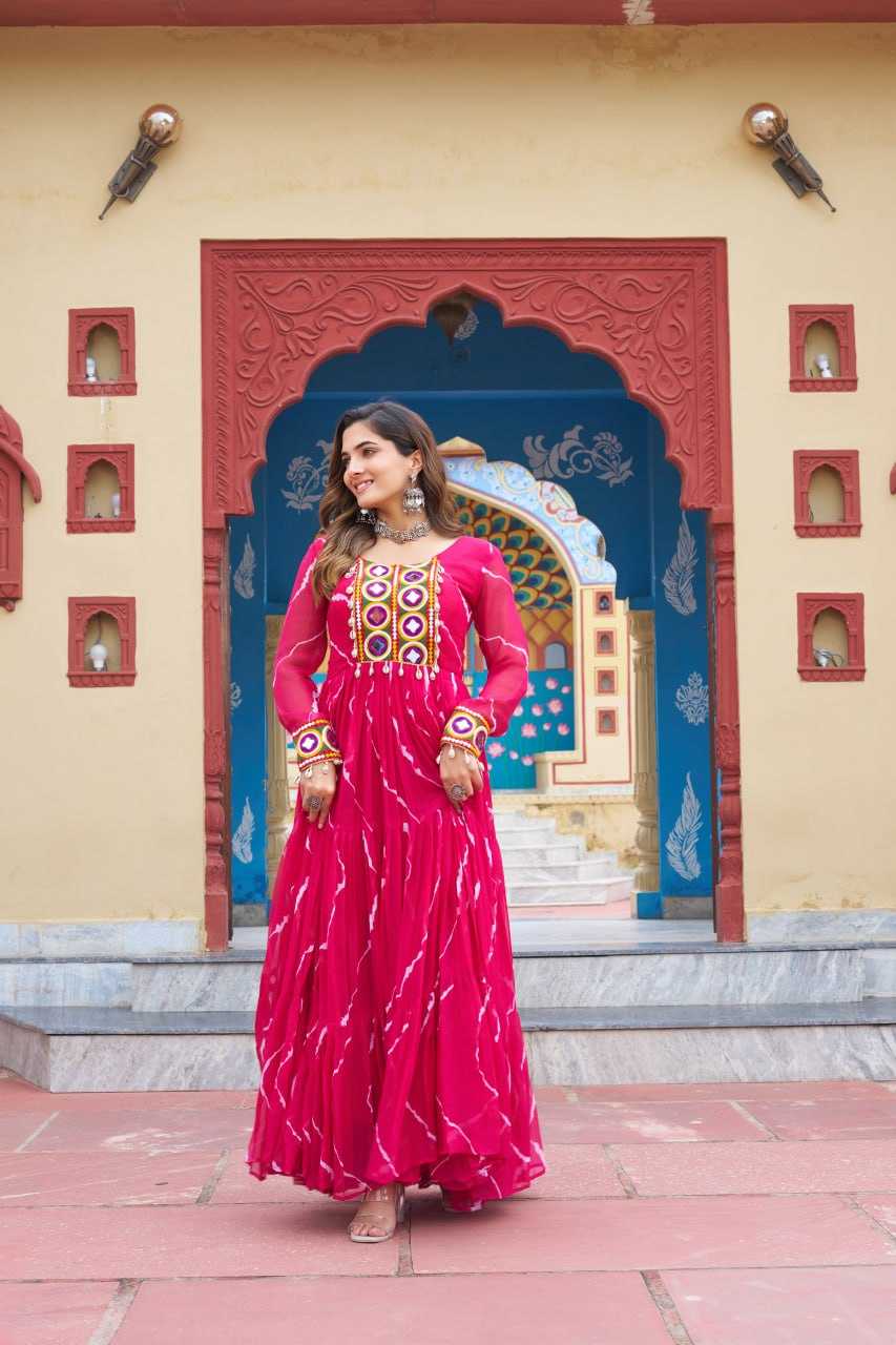 Ynf Faux Georgette KESH489 1187 Gowns Festive Collections Wholesale Lehenga Style Gown Navratri Chaniya Choli Manufacturer