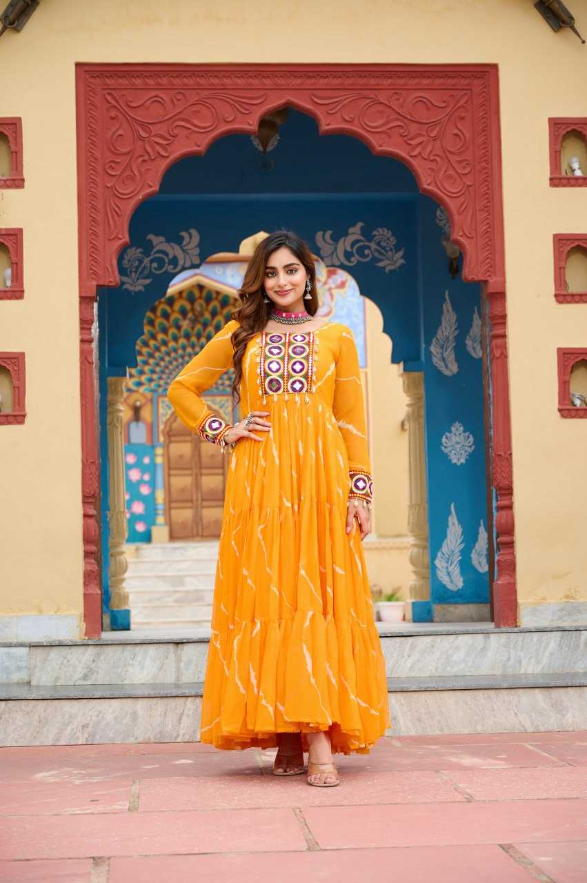 Ynf Faux Georgette KESH489 1187 Gowns Festive Collections Wholesale Lehenga Style Gown Navratri Chaniya Choli Manufacturer