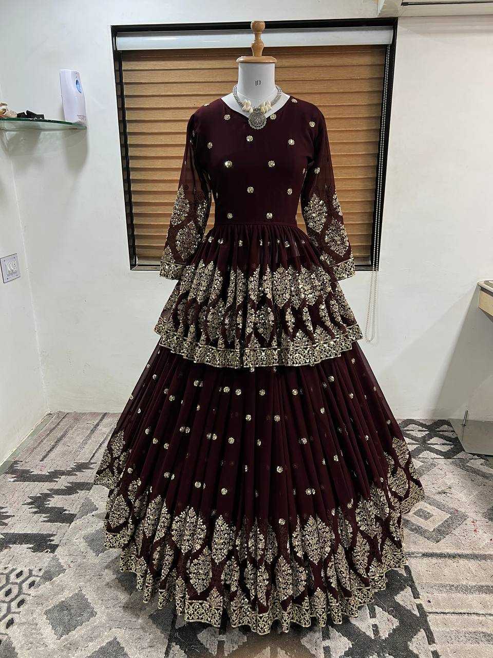 Ynf Faux Georgette KESH499 258 Lehengas Wholesale Fancy Lehenga Embroidered Lehenga Sequins Lehenga Manufacturer