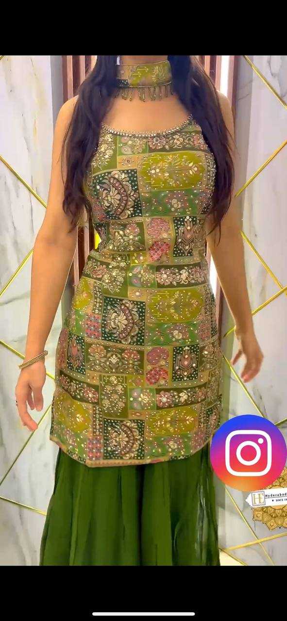 Ynf Faux Georgette KESH499 443 Suits & Dresses Wholesale Sharara Salwar Suits Printed Suits Georgette Suit Manufacturer