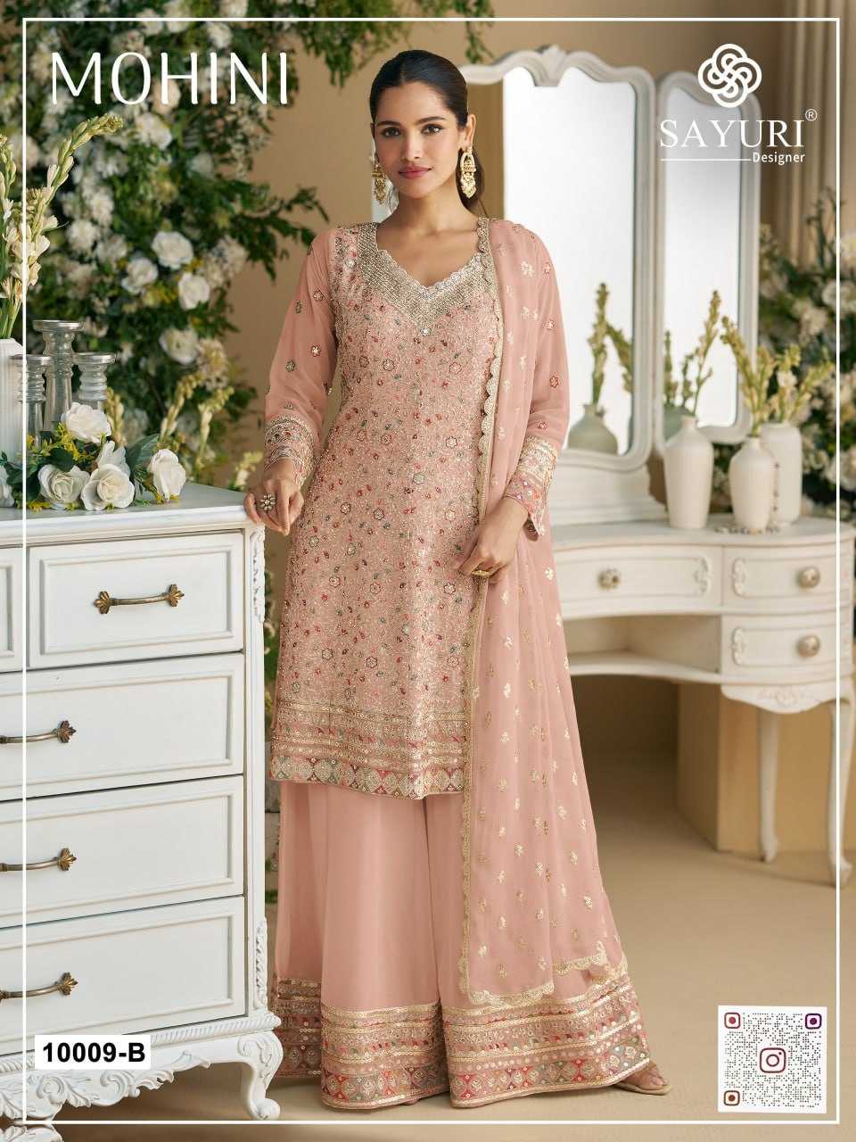 Ynf Faux Georgette KESH504 10009 Suits & Dresses Wedding Collections Festive Collections Wholesale Embroidery Suits Georgette Suit Designer Suits Manufacturer