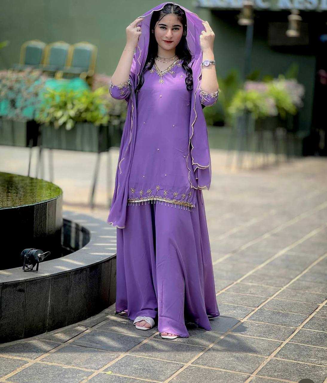 Ynf Faux Georgette KESH506 1204 Suits & Dresses Wholesale Ladies Suits Sharara Salwar Suits Designer Suits Manufacturer