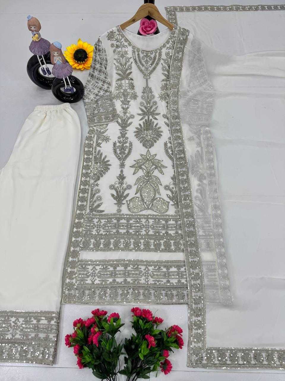 Ynf Faux Georgette KESH512 1669 Suits & Dresses Wholesale Ladies Suits Sharara Salwar Suits Embroidery Suits Manufacturer