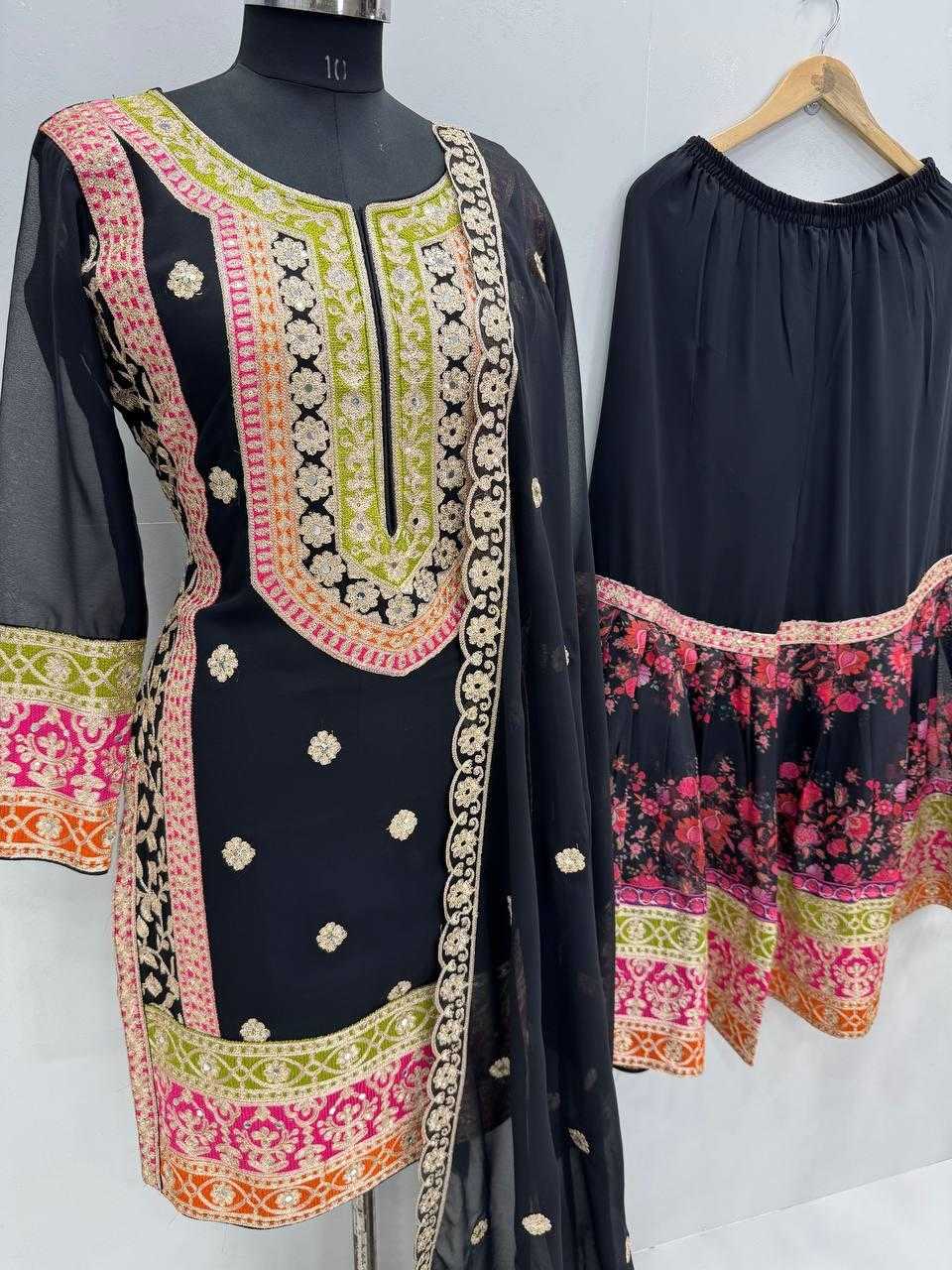 Ynf Faux Georgette KESH512 1680 Suits & Dresses Wholesale Ladies Suits Embroidery Suits Palazzo Suit Manufacturer
