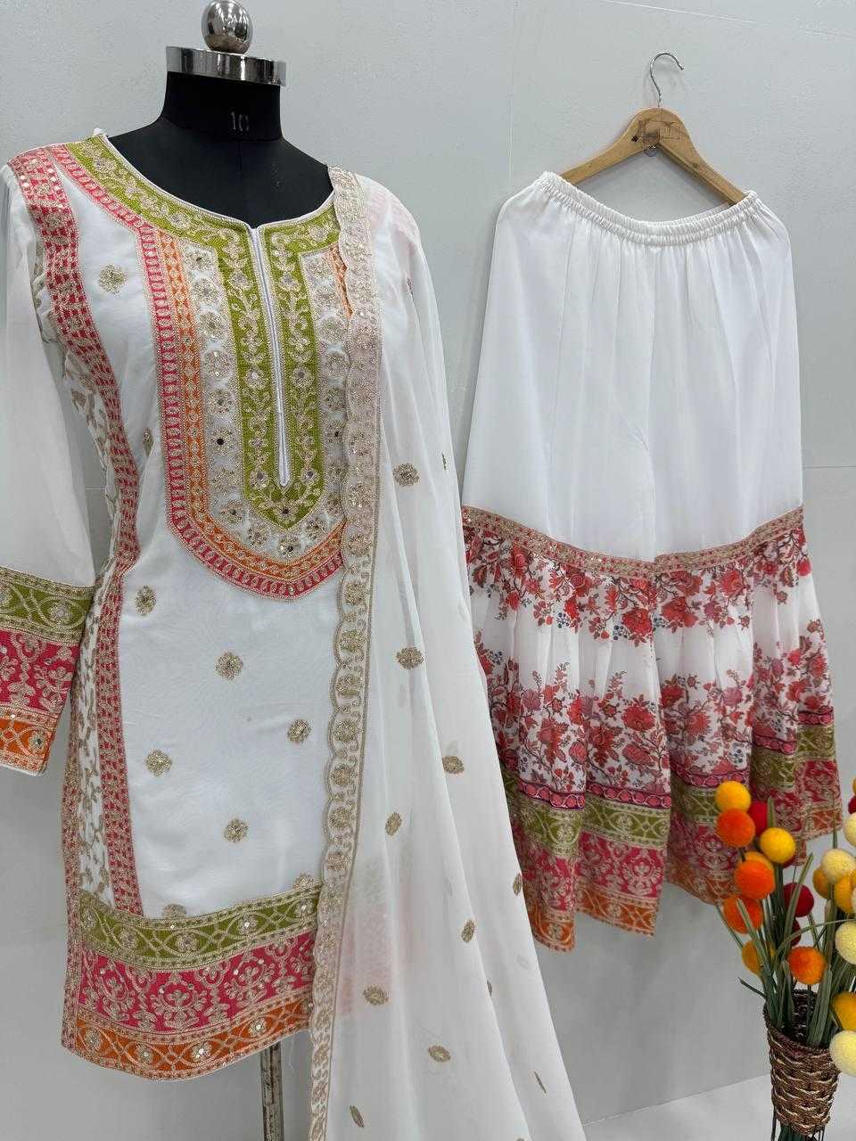 Ynf Faux Georgette KESH512 1680 Suits & Dresses Wholesale Ladies Suits Embroidery Suits Palazzo Suit Manufacturer