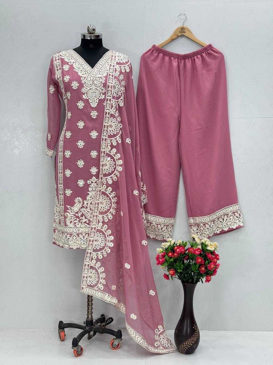 Ynf Faux Georgette KESH512 1688 Suits & Dresses Wholesale Ladies Suits Embroidery Suits Palazzo Suit Manufacturer