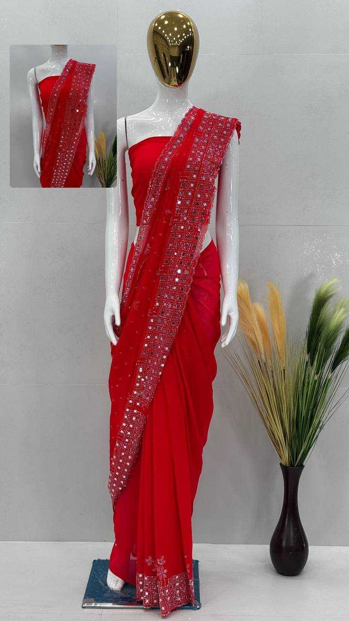 Ynf Faux Georgette KESH512 194 Sarees Wholesale Designer Sarees Ready To Wear Sarees Fancy Sarees Manufacturer