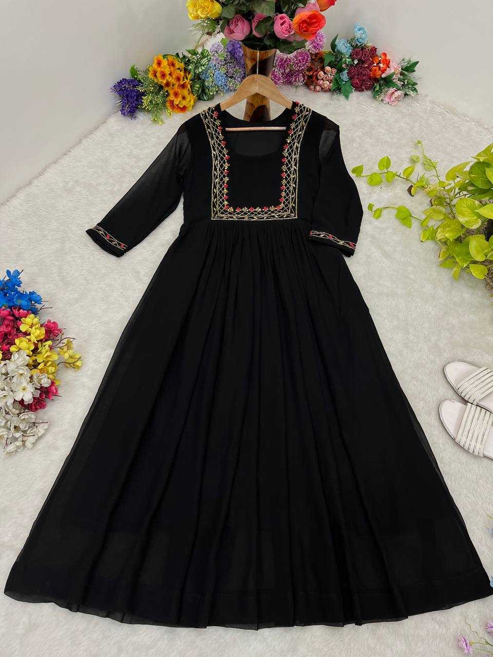 Ynf Faux Georgette KESH513 439 Kurti Wholesale Party Wear Kurtis Designer Kurtis Fancy Kurti Manufacturer