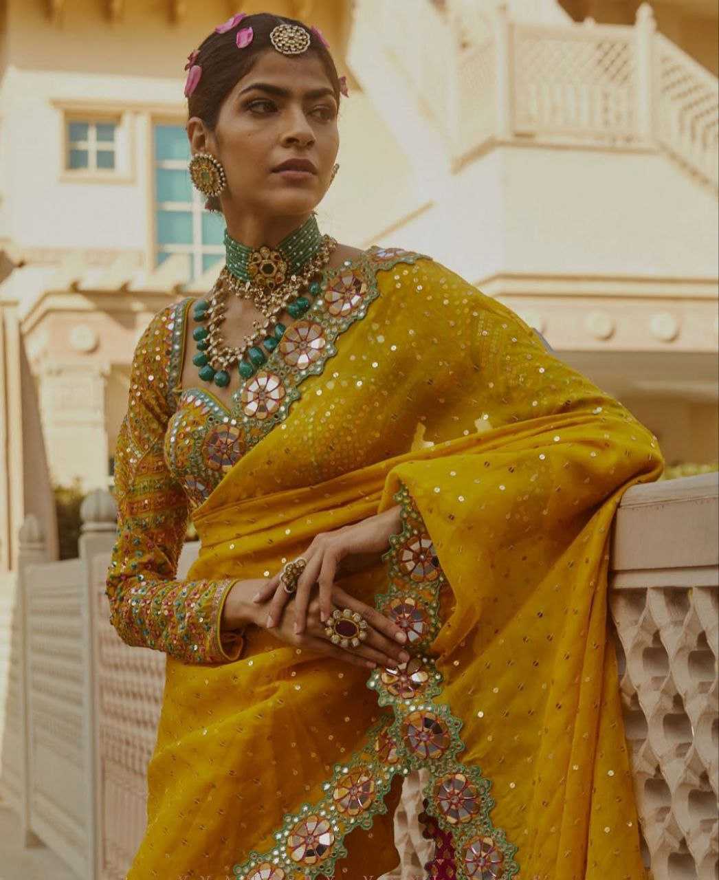 Ynf Faux Georgette KESH524 3453 Sarees Wholesale Designer Sarees Fancy Sarees Embroidered Sarees Manufacturer