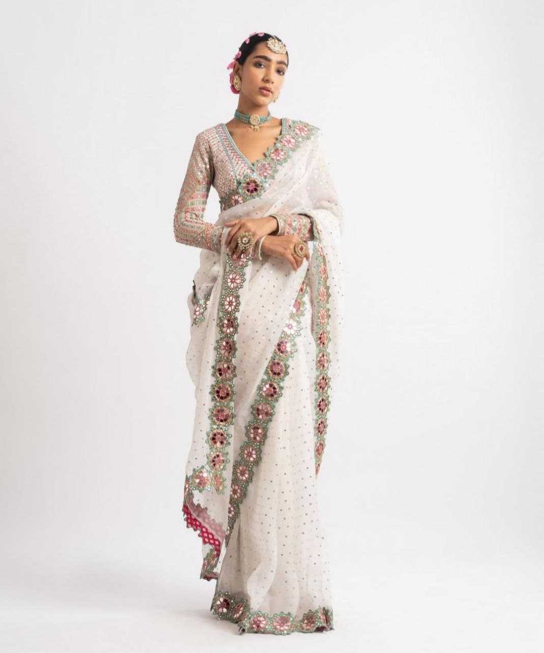 Ynf Faux Georgette KESH524 3453 Sarees Wholesale Designer Sarees Fancy Sarees Embroidered Sarees Manufacturer
