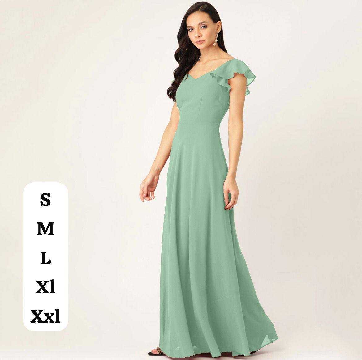 Ynf Faux Georgette KESH544 213 Gowns Wholesale Fancy Gowns Party Gowns Long Gowns Sleeveless Gowns Manufacturer