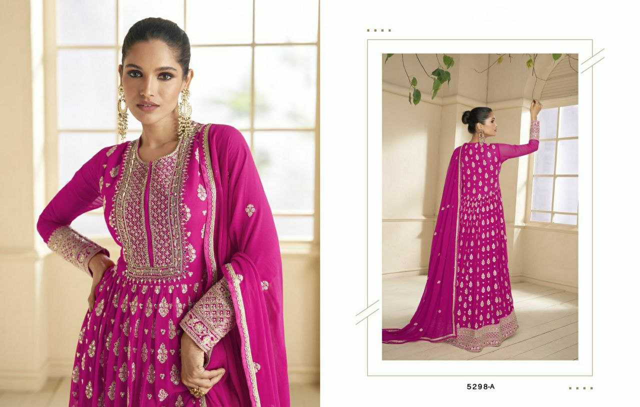 Ynf Faux Georgette RIN131 5298 Gowns Wholesale Embroidery Gowns Anarkali Gown Long Gowns Sequin Gowns Manufacturer