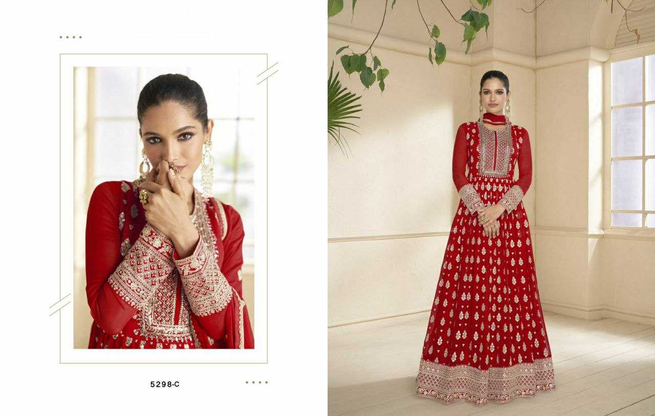 Ynf Faux Georgette RIN131 5298 Gowns Wholesale Embroidery Gowns Anarkali Gown Long Gowns Sequin Gowns Manufacturer