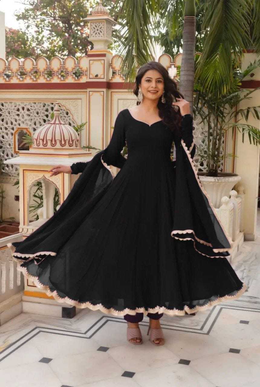 Ynf Faux Georgette RIN157 2969 Gowns Plus Size Collections Wholesale Party Gowns Georgette Gown Designer Gowns Manufacturer