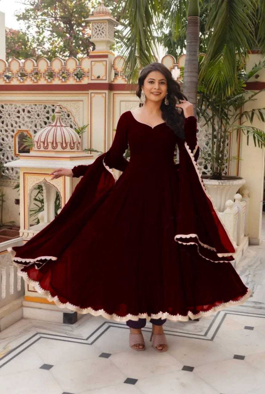 Ynf Faux Georgette RIN157 2969 Gowns Plus Size Collections Wholesale Party Gowns Georgette Gown Designer Gowns Manufacturer