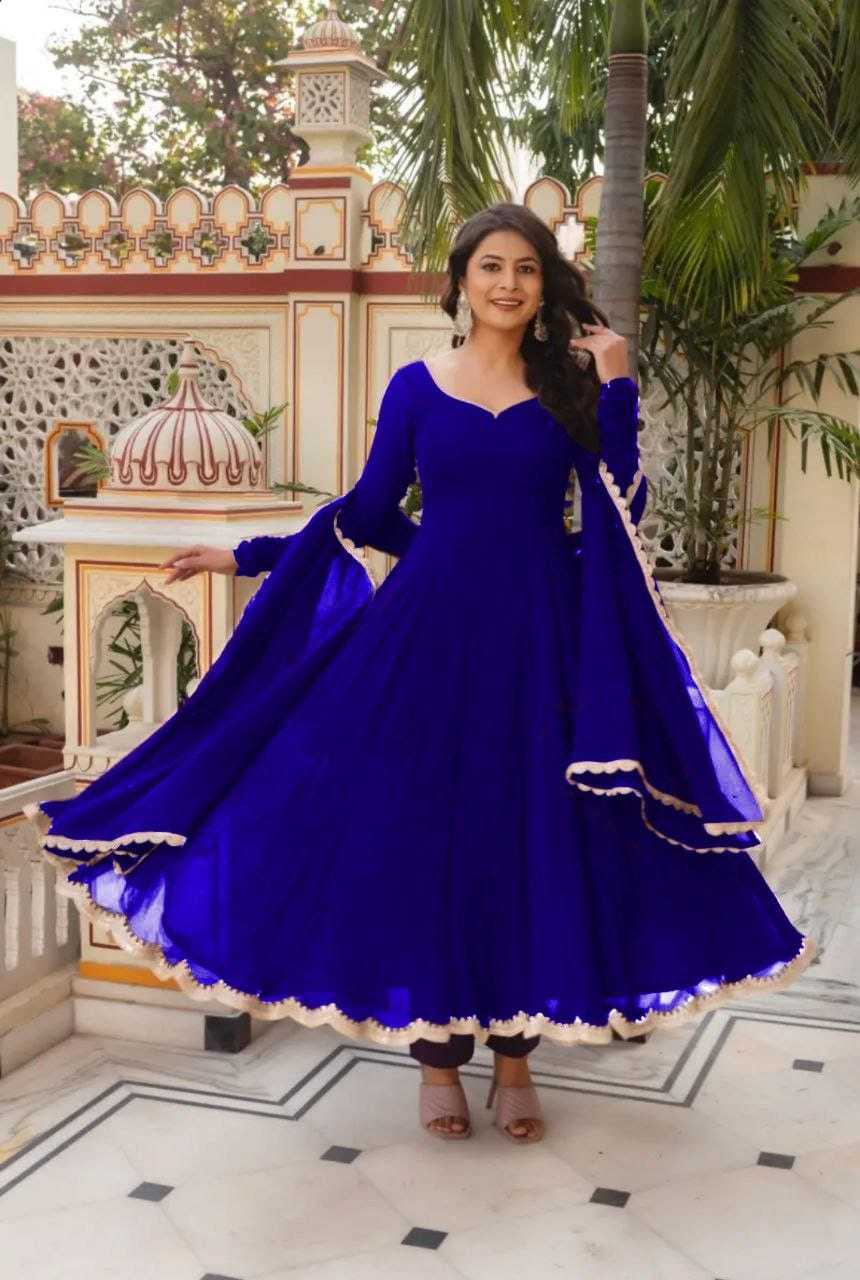 Ynf Faux Georgette RIN157 2969 Gowns Plus Size Collections Wholesale Party Gowns Georgette Gown Designer Gowns Manufacturer