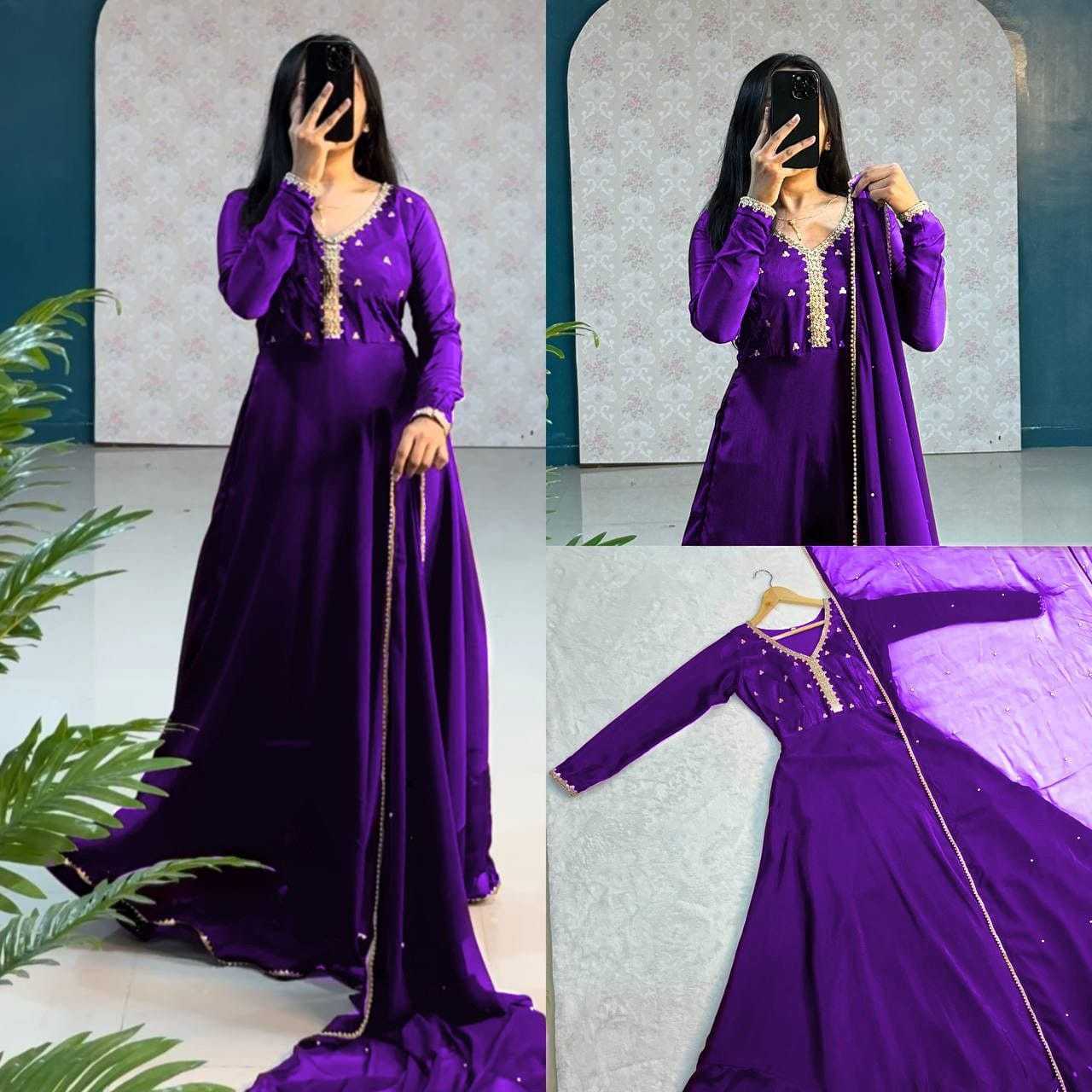Ynf Faux Georgette RIN157 3002 Gowns Plus Size Collections Wholesale Party Gowns Georgette Gown Designer Gowns Manufacturer