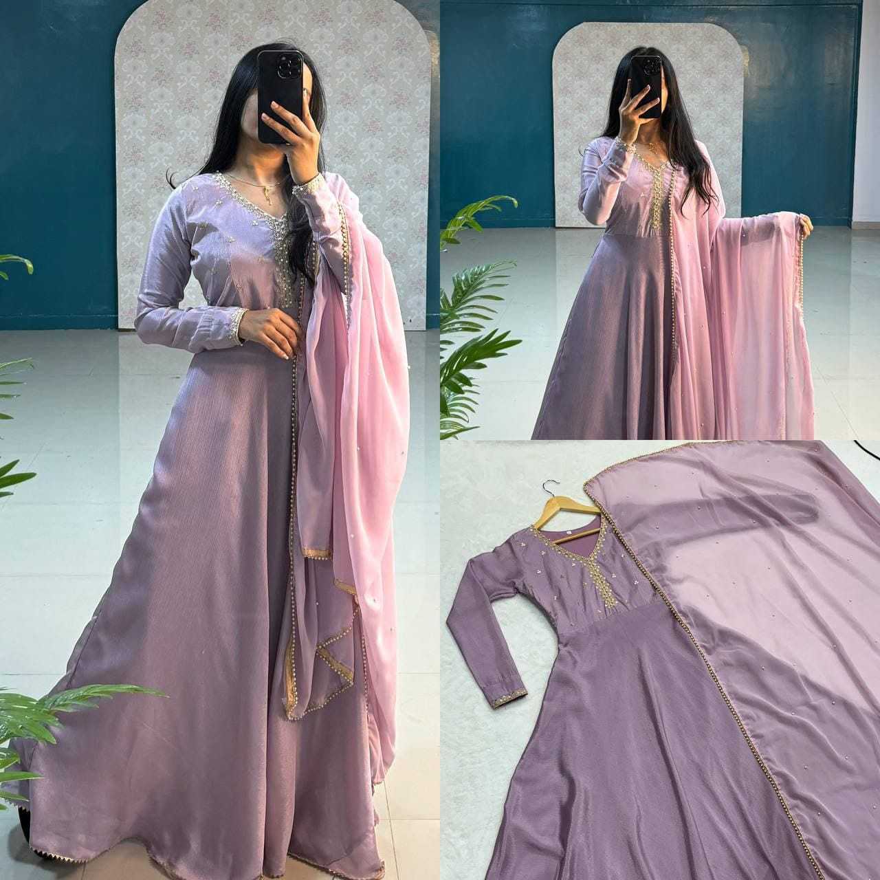Ynf Faux Georgette RIN157 3002 Gowns Plus Size Collections Wholesale Party Gowns Georgette Gown Designer Gowns Manufacturer
