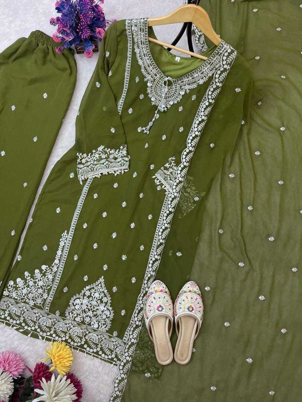 Ynf Faux Georgette RIN212 7057 Suits & Dresses Wholesale Embroidery Suits Georgette Suit Designer Suits Manufacturer