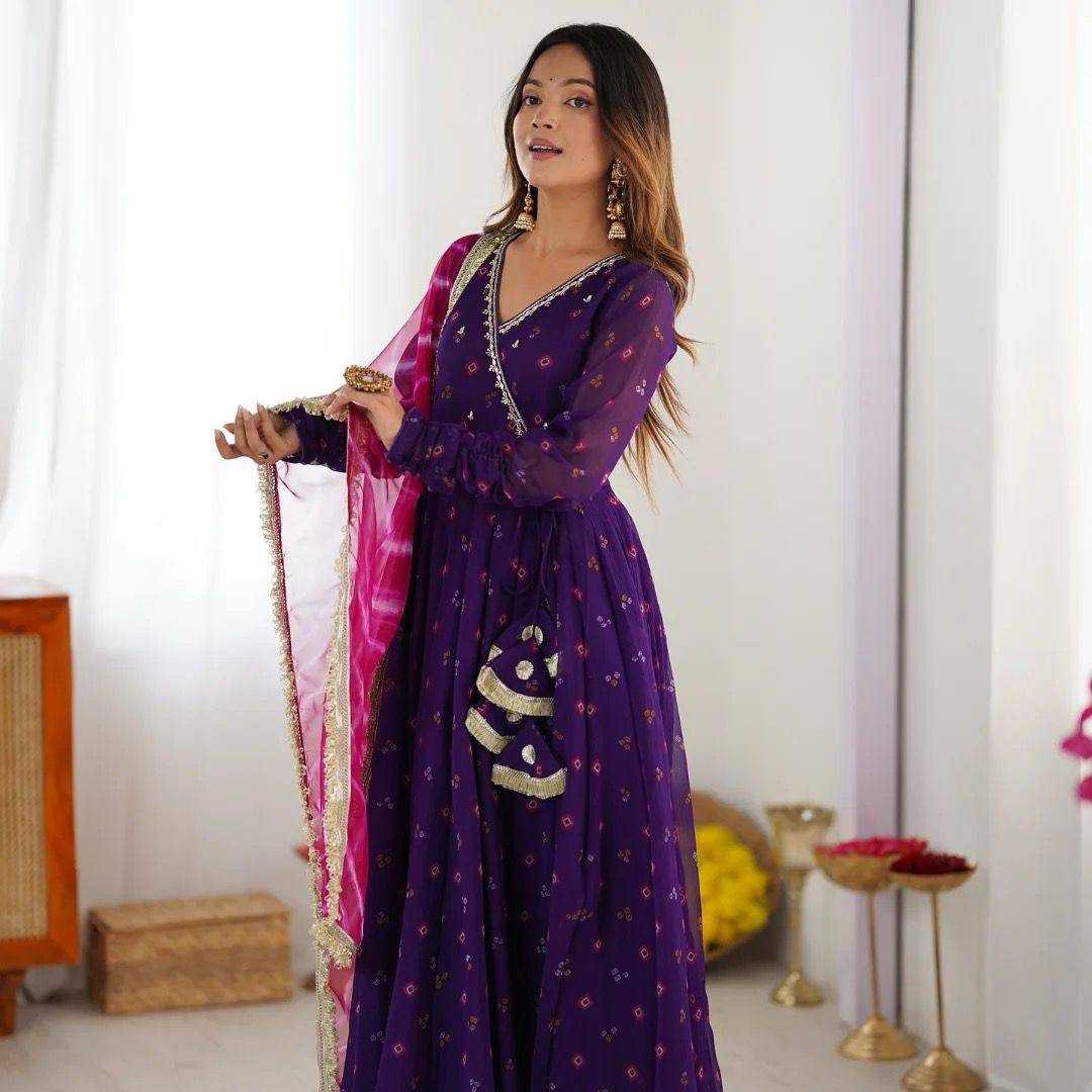 Ynf Faux Georgette RIN215 1116 Gowns Wholesale Embroidery Gowns Anarkali Gown Manufacturer