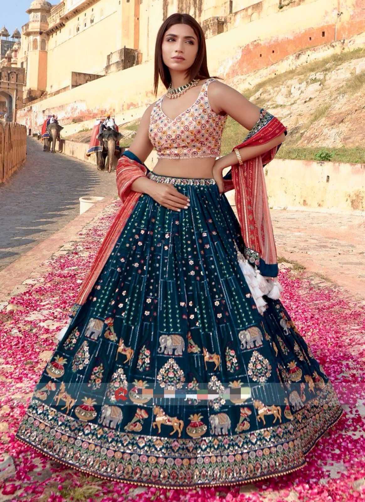 Ynf Faux Georgette RIN222 COLOR ADD Lehengas Wholesale Silk Lehenga Wedding Lehenga Georgette Lehenga Manufacturer