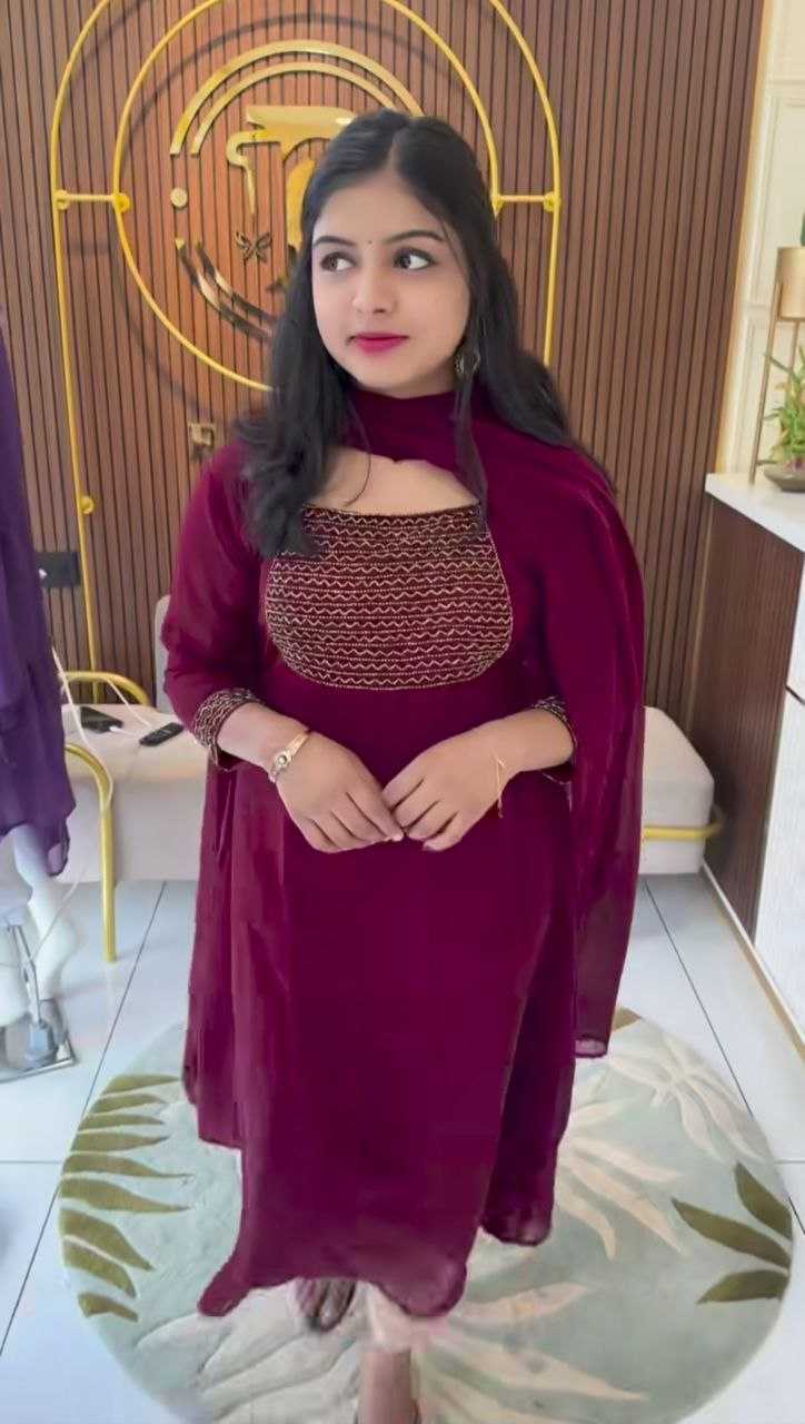 Ynf Faux Georgette RIN226 INCH Gowns Wedding Collections Festive Collections Wholesale Georgette Gown Party Wear Gowns Gown With Dupatta Manufacturer