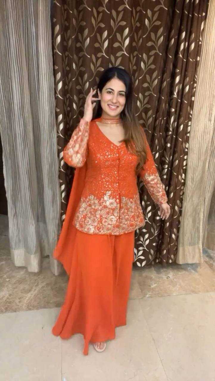 Ynf Faux Georgette RIN232 72 Suits & Dresses Wedding Collections Festive Collections Wholesale Palazzo Suit Designer Suits Embroidered Suits Manufacturer