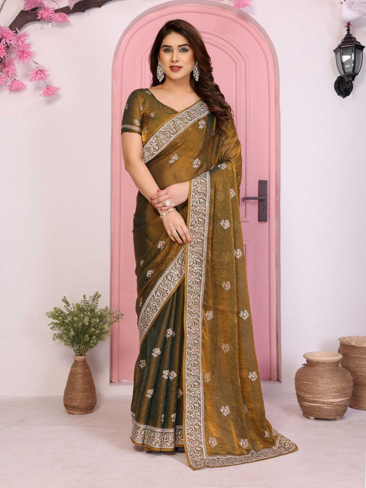 Ynf FENDY RIN188 Hammers2 Silk Sarees Wholesale Party Wear Silk Sarees Embroidered Silk Sarees Manufacturer