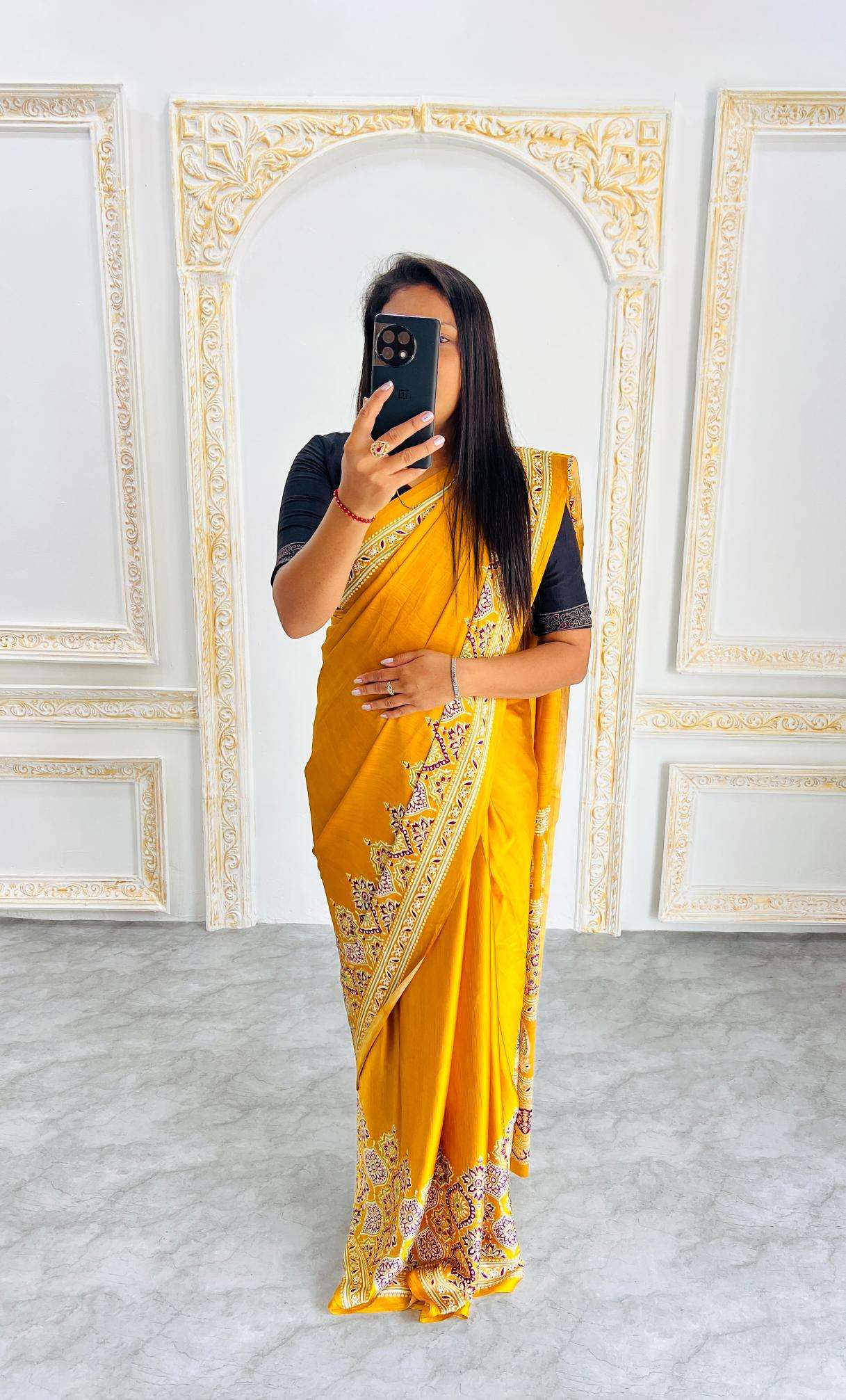 Ynf Gajji Silk RIN207 2206 Silk Sarees Wholesale Gajji Modal Sarees Fancy Printed Silk Sarees Manufacturer
