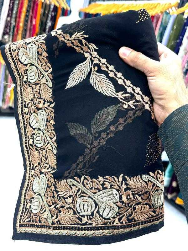 Ynf Georgette KESH114 6260 Sarees Wedding Collections Wholesale Georgette Sarees Stone Work Saree Zari Border Sarees Manufacturer