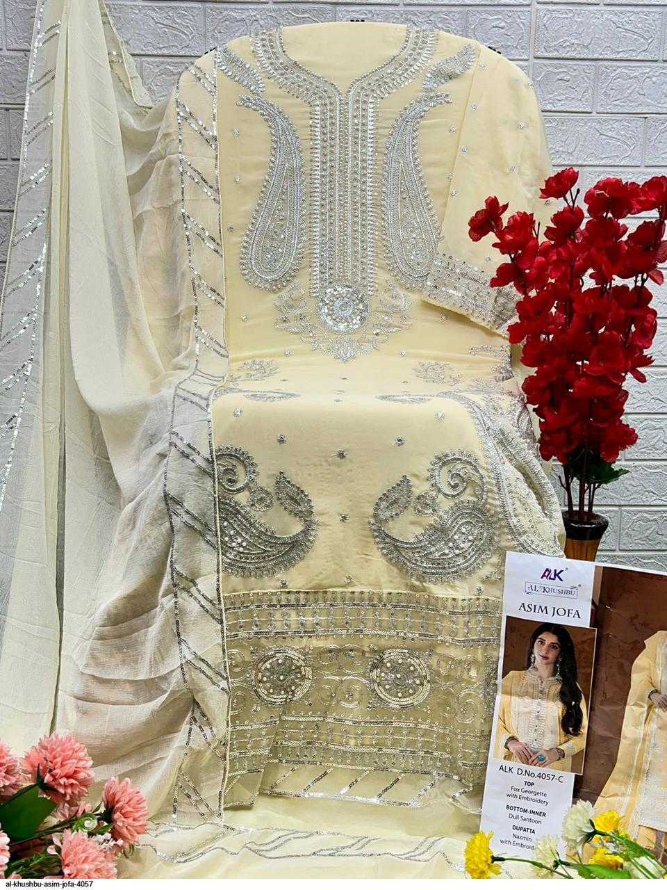 Ynf Georgette KESH444 AL KHUSHBU AND ZAHA Suits & Dresses Wholesale Georgette Suit Wedding Suits Designer Suits Manufacturer