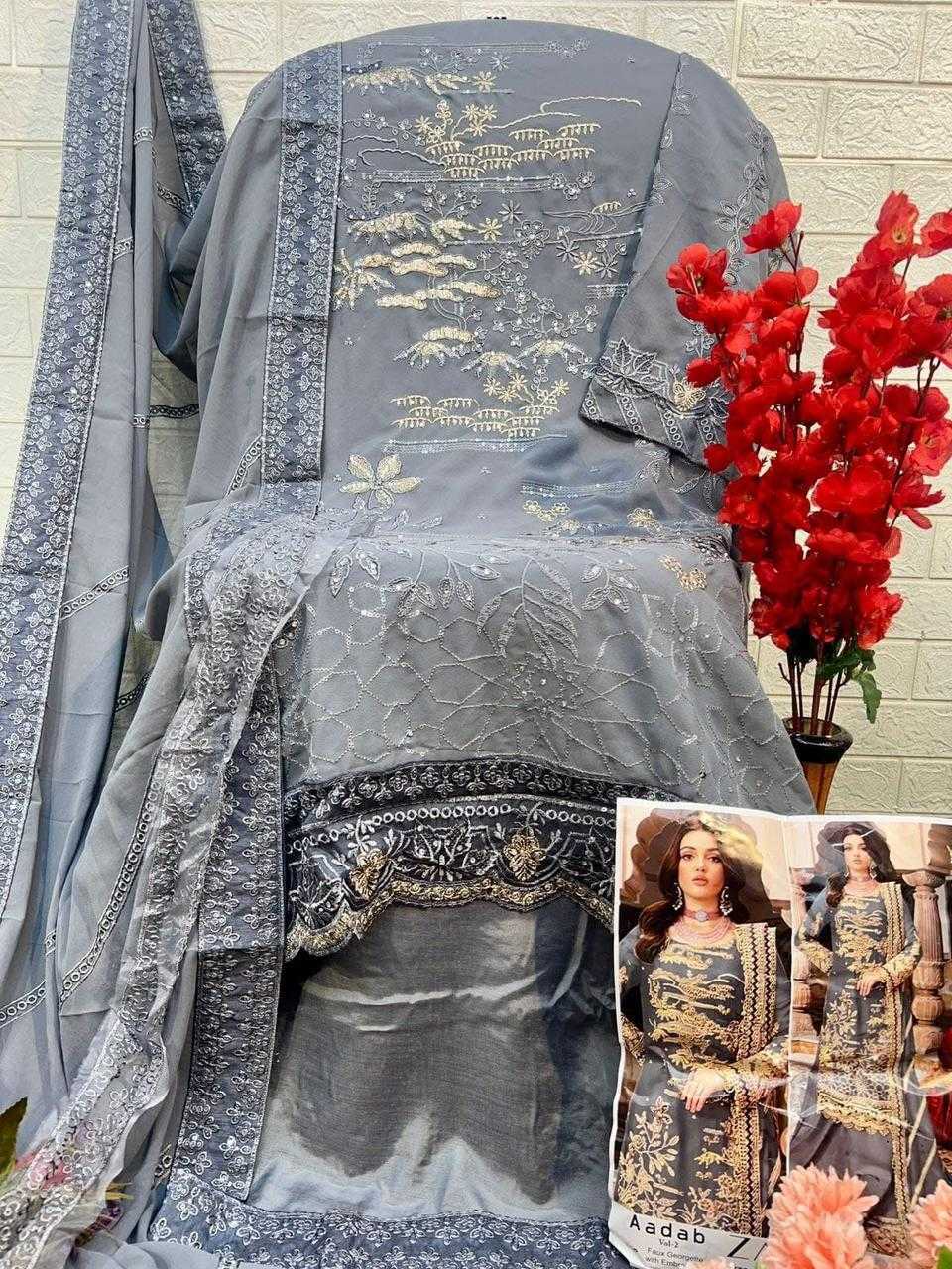 Ynf Georgette KESH444 AL KHUSHBU AND ZAHA Suits & Dresses Wholesale Georgette Suit Wedding Suits Designer Suits Manufacturer